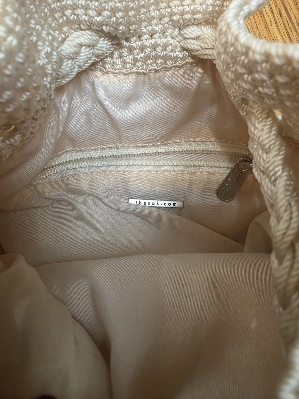 The Sak Cream Crochet Shoulder Tote